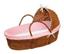 Badger Basket Co Honey Hooded Moses Basket - Pink...