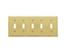 Baldwin 5 Gang Toggle - Solid Brass Switch Plate -...