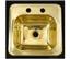 Barclay Hammered Polished Brass Bar Sink with Ledge...