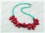 Fashion coral turquoise necklace