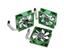 Ultra 3 Pack 80mm Shiny Green Fans Fan Kit