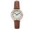 Timex 2G241 Round Gold Tone Dress with Brown...